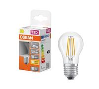 OSRAM Lampada LED Star Globe P40 Filament, 2700 K bianco caldo, 3,4 W, E27, trasparente, 470 lm, per lampade da tavolo e a sospensione, soggiorno, 15.000 ore