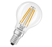 OSRAM Lampada LED Star mini a forma di sfera P40 a filamento, 2700 K bianco caldo, 3,4 W, E14, trasparente, 470 lm, 15.000 ore, per lampade da tavolo e a sospensione, luce d'accento