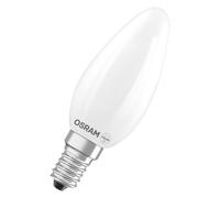 OSRAM Lampada LED Star mini candela E14 opaca 6500K bianco freddo, forma B decorativa, senza mercurio, 15000 h, luce istantanea al 100%, resistente agli urti, lampadario
