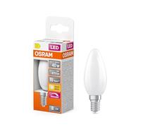 OSRAM Lampada LED Superstar B40 a forma di candela, dimmerabile, bianco caldo 2700 K, 3,4 W, E14, satinata, 470 lm, 15.000 h, per lampadari e applique