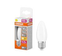 OSRAM Lampada LED Superstar B40 a forma di candela, dimmerabile, bianco caldo 2700 K, 3,4 W, E27, satinata, 470 lm, 15.000 h, per lampadari e applique, antiabbagliamento