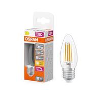 OSRAM Lampada LED Superstar B40 a forma di candela, dimmerabile, bianco caldo 2700 K, 3,4 W, E27, trasparente, 470 lm, 15.000 ore, per lampadari e applique