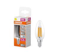 OSRAM Lampada LED Superstar B40 a forma di candela, dimmerabile, bianco neutro 4000 K, 3,4 W, E14, trasparente, 470 lm, 15.000 ore, per lampadari, ufficio