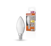 OSRAM Lampada LED SUPERSTAR+ CLASSIC B 40 FR, attacco E14, candela, 4.9W, 470lm, 2700K, luce bianca calda, componente blu e affaticamento visivo notevolmente ridotti, consumo energetico molto basso