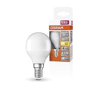 OSRAM Lampada LED SUPERSTAR+ CLASSIC P 40 FR, attacco E14, sfera, 4.9W, 470lm, 2700K, luce bianca calda, componente blu e affaticamento visivo notevolmente ridotti, consumo energetico molto basso