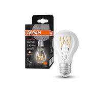 OSRAM Lampada LED Vintage 1906 Classic A FIL, E27, goccia, trasparente, 4.8W, 470lm, 2700K, luce bianca calda, dimmerabile, filamento ultra sottile, basso consumo energetico, lunga durata