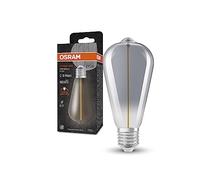 OSRAM Lampada LED Vintage 1906 Classic Edison FIL, E27, fumé, 2.2W, 60lm, 1800K, luce bianca molto calda, filamento magnetico, basso consumo energetico, lunga durata