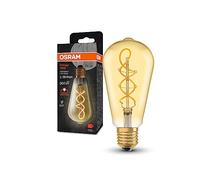 OSRAM Lampada LED Vintage 1906 Classic Edison FIL, E27, globo, oro, 4W, 300lm, 2000K, luce bianca molto calda, filamento magnetico, basso consumo energetico, lunga durata