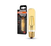 OSRAM Lampada LED Vintage 1906 Classic Tubular FIL, E27, tubolare, oro, 2.5W, 200lm, 2000K, luce bianca molto calda, filamento magnetico, basso consumo energetico, lunga durata