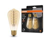 OSRAM Lampada LED Vintage 1906 Edison,4.8W, 420lm, colore della luce bianco caldo,dim,CRI 80,E27,luce istantanea al 100%, ideale per installazione decorativa, risparmio energetico
