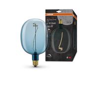 OSRAM Lampada LED Vintage 1906 vetro blu, 4,5W, 100lm, forma a palloncino con diametro 170mm e attacco E27, luce bianca calda, filamento dimmerabile, durata fino a 15.000 ore