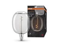 OSRAM Lampada LED Vintage 1906 vetro chiaro, 4,8W, 400lm, forma a palloncino con diametro 170mm e attacco E27, luce bianca calda a 2700K, filamento dimmerabile, durata fino a 15.000 ore