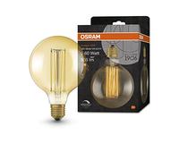 OSRAM Lampada LED Vintage 1906 vetro dorato, 8,8W, 806lm, forma Globo con diametro 125mm e attacco E27, luce bianca calda, filamento lineare, dimmerabile, durata fino a 15.000 ore