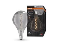 OSRAM Lampada LED Vintage 1906 vetro fumé, 4,5W, 150lm, forma a grande uva con diametro 168mm e attacco E27, luce bianca calda, filamento dimmerabile, durata fino a 15.000 ore