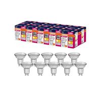 OSRAM Lampada riflettore LED Star Value PAR16 con angolo di visione di 36 gradi, attacco GU10, 4.3 watt, bianco caldo (2700 K), sostituisce le tradizionali lampade spot da 50 watt, confezione da 10