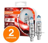 Osram Lampade Alogene Night Breaker Laser Lampadine Fari per Auto e Moto Duo Box