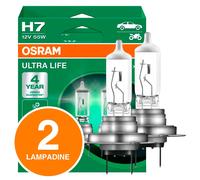 Osram Lampade Alogene Ultra Life Coppia Lampadine Fari e Luci Auto Lunga Durata