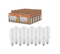 OSRAM Lampade LED ad alta efficienza con confezione vantaggiosa con 30 lampadine, sostituisce le tradizionali lampadine da 60W, forma a bulbo, bianco caldo, E27, vetro opaco
