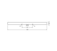 OSRAM Lampadina a linee S14d 3W tubolare 2.700K 30cm dimmerabile opaco Osram