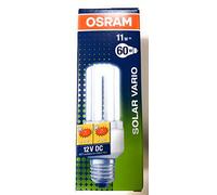 Osram - Lampadina a risparmio energetico DULUX EL SOLAR 12 V DC Vario, 11 W, 11 W / E27 / 840