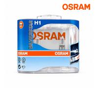 OSRAM Lampadina H1 Silverstar +50% 12V 55W Fendinebbia Sorgente Faro 2 Pezzi