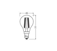 OSRAM Lampadina LED a filamenti E14 1.2W 2700K 255lm 4058075839304