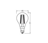 OSRAM Lampadina LED a filamenti E14 1,2W 4000K 255lm 4058075839328