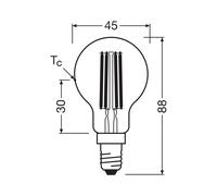 OSRAM Lampadina LED a filamenti E14 2,2W 4000K 470lm 4099854255205