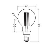 OSRAM Lampadina LED a filamenti E14 2,2W 4000K 470lm Osram