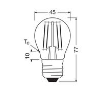 OSRAM Lampadina LED a filamenti E27 1,2W 2700K 255lm 4058075839342