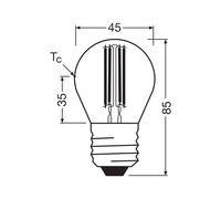 OSRAM Lampadina LED a filamenti E27 3.8W 2700K 806lm Osram