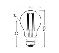 OSRAM Lampadina LED a filamenti E27 3,8W 2700K dimmerabile Osram