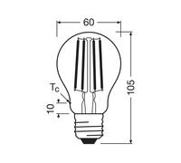 OSR 854338601 - Lampada a LED E27, 3,8 W, 806 lm, 2700 K, confezione da 3 pz