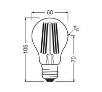 OSRAM Lampadina LED a incandescenza E27 7,2W 4.000K 1521lm Confezione da 2 Osram