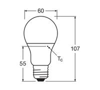 OSRAM Lampadina LED a incandescenza E27 8,5W 827 confezione da 3 pezzi Osram