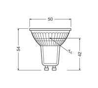 OSRAM Lampadina LED a riflettore GU10 4,3W 36° 830 chiaro Osram