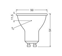 OSRAM Lampadina LED a riflettore GU10 6,9W 36° 840 chiaro Osram
