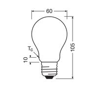 OSRAM Lampadina LED E27 2,2W opaca 2.700K 470lm 2er Osram