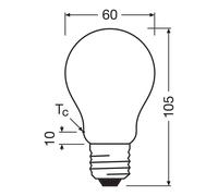 OSRAM Lampadina LED opaca E27 3,8W 827 EEC A Confezione da 3 pezzi Osram