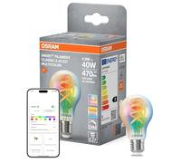 OSRAM Lampadina LED SMART+, a forma di lampadina A40 RGBW E27, filamento, Matter-ready, controllabile tramite app, multicolore, connessione WiFi, 2700-6500 K