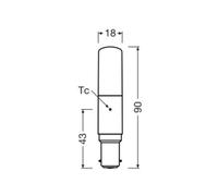 OSRAM Lampadina LED Special T, B15d, 8 W, 2.700 K, dimmerabile. Osram