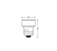 OSRAM Lampadina LED Star Flat E27 3,5W 2700K anello intercambiabile. Osram