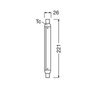 OSRAM Lampadina tubolare a LED S15, S19, 22,1 cm, 4 W, 2.700 K 4058075699434