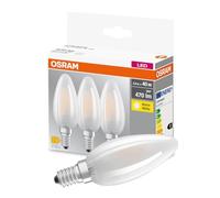 OSRAM Candela LED E14 Classic B 4,2W 2.700K opaca, confezione da 3 Osram