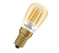 OSRAM Lámpara LED Vintage 1906 T26 Filamento, blanco cálido confort, fuente de luz LED, 2,8 W, 250 lm, 2200 K, dorado, E14, regulable, clase de eficiencia energética A
