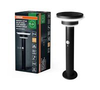 OSRAM Lampada solare da esterno ENDURA Style, alloggiamento in acciaio inox, nero, IP44, con sensore di movimento e luce diurna, alimentazione solare, adatta per ingressi e terrazze