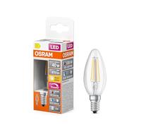 Osram Lamps Lampada LED, a Forma di Candela, E14, 3.4 Watt, Trasparente, Bianco Caldo, 2700 Kelvin