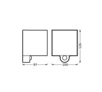 OSRAM ENDURA STYLE ADJ BEAM illuminazione esterna, 2,5 W, 180 lm, grigio scuro, illuminazione indiretta, sensore di movimento, sensore di luce naturale, classe di protezione IP54, temperatura colore