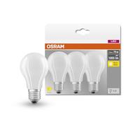 OSRAM Lampada LED Base Classic A 75 forma a goccia luce calda attacco E27 Filamento vetro smerigliato Confezione da 3 pezzi - bianco vetro 4058075592490