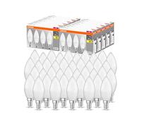 OSRAM LED Base Classic B, a forma di candela con base E14, non dimmerabile, sostituisce 40 Watt, opaco, bianco caldo - 2700 Kelvin, confezione da 40 pz.